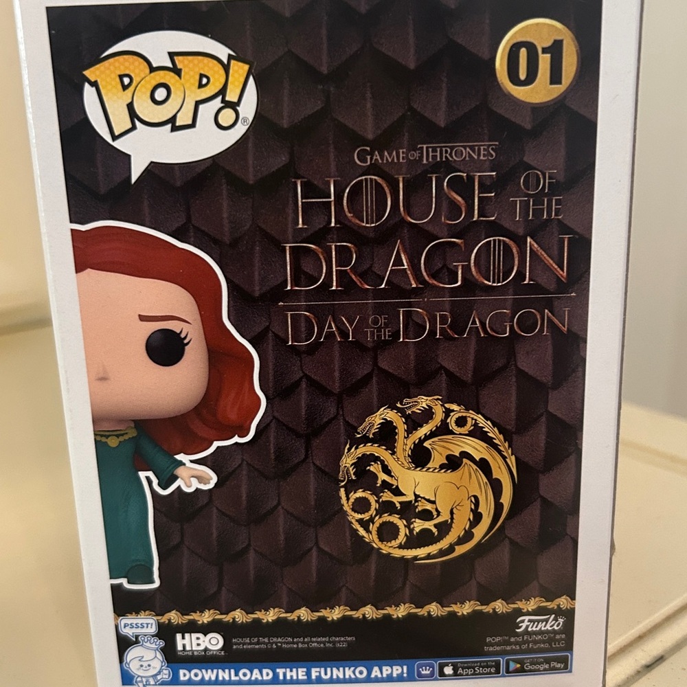 Alicent Hightower Funko with Red Hair and Green Dress